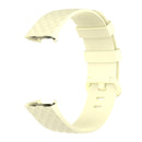 Color Buckle TPU Wrist Strap Watch Band for Fitbit Charge 4 / Charge 3 / Charge 3 SE, Size: S(Light Yellow)