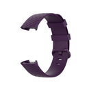 Color Buckle TPU Wrist Strap Watch Band for Fitbit Charge 4 / Charge 3 / Charge 3 SE, Size: S(Dark Purple)