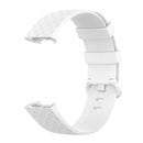 Color Buckle TPU Wrist Strap Watch Band for Fitbit Charge 4 / Charge 3 / Charge 3 SE, Size: L(White)