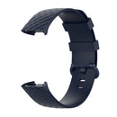 Color Buckle TPU Wrist Strap Watch Band for Fitbit Charge 4 / Charge 3 / Charge 3 SE, Size: L(Navy Blue)