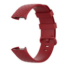 Color Buckle TPU Wrist Strap Watch Band for Fitbit Charge 4 / Charge 3 / Charge 3 SE, Size: L(Red)