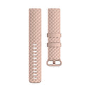 Color Buckle TPU Wrist Strap Watch Band for Fitbit Charge 4 / Charge 3 / Charge 3 SE, Size: L(Rose Gold)