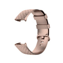 Color Buckle TPU Wrist Strap Watch Band for Fitbit Charge 4 / Charge 3 / Charge 3 SE, Size: L(Rose Gold)