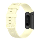 Color Buckle TPU Wrist Strap Watch Band for Fitbit Charge 4 / Charge 3 / Charge 3 SE, Size: L(Light Yellow)