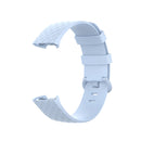 Color Buckle TPU Wrist Strap Watch Band for Fitbit Charge 4 / Charge 3 / Charge 3 SE, Size: L(Light Blue)