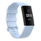 Color Buckle TPU Wrist Strap Watch Band for Fitbit Charge 4 / Charge 3 / Charge 3 SE, Size: L(Light Blue)