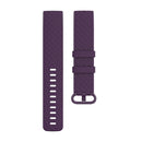 Color Buckle TPU Wrist Strap Watch Band for Fitbit Charge 4 / Charge 3 / Charge 3 SE, Size: L(Dark Purple)