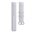 Color Buckle TPU Wrist Strap Watch Band for Fitbit Charge 4 / Charge 3 / Charge 3 SE, Size: L(Silver)