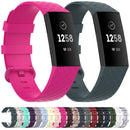 Color Buckle TPU Wrist Strap Watch Band for Fitbit Charge 4 / Charge 3 / Charge 3 SE, Size: L(Light Blue)