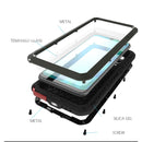 For Galaxy A70s LOVE MEI Metal Shockproof Waterproof Dustproof Protective Case(Black)