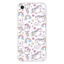 For iPhone SE (2020) Shockproof Painted Transparent TPU Protective Case(Horse)
