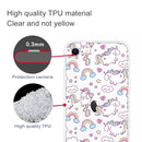 For iPhone SE (2020) Shockproof Painted Transparent TPU Protective Case(Horse)