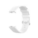 18mm Silver Color Buckle TPU Wrist Strap Watch Band for Fitbit Charge 4 / Charge 3 / Charge 3 SE, Size: L(White)