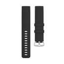 18mm Silver Color Buckle TPU Wrist Strap Watch Band for Fitbit Charge 4 / Charge 3 / Charge 3 SE, Size: L(Black)