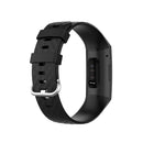 18mm Silver Color Buckle TPU Wrist Strap Watch Band for Fitbit Charge 4 / Charge 3 / Charge 3 SE, Size: L(Black)