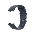 18mm Silver Color Buckle TPU Wrist Strap Watch Band for Fitbit Charge 4 / Charge 3 / Charge 3 SE, Size: L(Blue Gray)