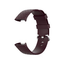 18mm Silver Color Buckle TPU Wrist Strap Watch Band for Fitbit Charge 4 / Charge 3 / Charge 3 SE, Size: L(Rosewood)