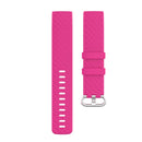 18mm Silver Color Buckle TPU Wrist Strap Watch Band for Fitbit Charge 4 / Charge 3 / Charge 3 SE, Size: L(Rose Red)