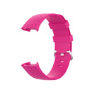 18mm Silver Color Buckle TPU Wrist Strap Watch Band for Fitbit Charge 4 / Charge 3 / Charge 3 SE, Size: L(Rose Red)