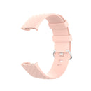18mm Silver Color Buckle TPU Wrist Strap Watch Band for Fitbit Charge 4 / Charge 3 / Charge 3 SE, Size: L(Light Pink)