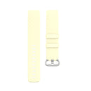 18mm Silver Color Buckle TPU Wrist Strap Watch Band for Fitbit Charge 4 / Charge 3 / Charge 3 SE, Size: L(Light Yellow)