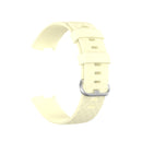 18mm Silver Color Buckle TPU Wrist Strap Watch Band for Fitbit Charge 4 / Charge 3 / Charge 3 SE, Size: L(Light Yellow)