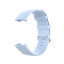 18mm Silver Color Buckle TPU Wrist Strap Watch Band for Fitbit Charge 4 / Charge 3 / Charge 3 SE, Size: L(Light Blue)