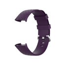 18mm Silver Color Buckle TPU Wrist Strap Watch Band for Fitbit Charge 4 / Charge 3 / Charge 3 SE, Size: L(Dark Purple)