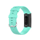 18mm Silver Color Buckle TPU Wrist Strap Watch Band for Fitbit Charge 4 / Charge 3 / Charge 3 SE, Size: L(Green)