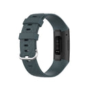 18mm Silver Color Buckle TPU Wrist Strap Watch Band for Fitbit Charge 4 / Charge 3 / Charge 3 SE, Size: L(Rock Teal)