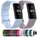 18mm Silver Color Buckle TPU Wrist Strap Watch Band for Fitbit Charge 4 / Charge 3 / Charge 3 SE, Size: L(Red)