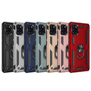 For Galaxy A31 Shockproof TPU + PC Protective Case with 360 Degree Rotating Holder(Blue)