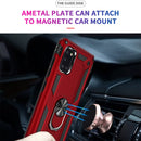 For Galaxy A31 Shockproof TPU + PC Protective Case with 360 Degree Rotating Holder(Rose Gold)