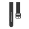 23mm Color Buckle Silicone Wrist Strap Watch Band for Fitbit Versa 2 / Versa / Versa Lite / Blaze, Size: S(Black)