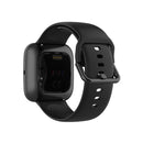 23mm Color Buckle Silicone Wrist Strap Watch Band for Fitbit Versa 2 / Versa / Versa Lite / Blaze, Size: S(Black)