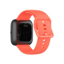23mm Color Buckle Silicone Wrist Strap Watch Band for Fitbit Versa 2 / Versa / Versa Lite / Blaze, Size: S(Watermelon Red)
