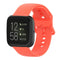 23mm Color Buckle Silicone Wrist Strap Watch Band for Fitbit Versa 2 / Versa / Versa Lite / Blaze, Size: S(Watermelon Red)