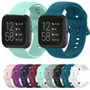 23mm Color Buckle Silicone Wrist Strap Watch Band for Fitbit Versa 2 / Versa / Versa Lite / Blaze, Size: S(Gray)