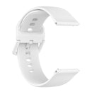23mm Color Buckle Silicone Wrist Strap Watch Band for Fitbit Versa 2 / Versa / Versa Lite / Blaze, Size: L(White)