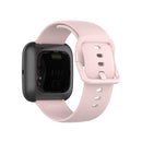23mm Color Buckle Silicone Wrist Strap Watch Band for Fitbit Versa 2 / Versa / Versa Lite / Blaze, Size: L(Pink)