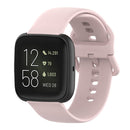 23mm Color Buckle Silicone Wrist Strap Watch Band for Fitbit Versa 2 / Versa / Versa Lite / Blaze, Size: L(Pink)
