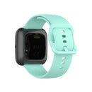 23mm Color Buckle Silicone Wrist Strap Watch Band for Fitbit Versa 2 / Versa / Versa Lite / Blaze, Size: L(Green)