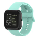 23mm Color Buckle Silicone Wrist Strap Watch Band for Fitbit Versa 2 / Versa / Versa Lite / Blaze, Size: L(Green)