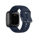 23mm Color Buckle Silicone Wrist Strap Watch Band for Fitbit Versa 2 / Versa / Versa Lite / Blaze, Size: L(Midnight Blue)