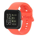 23mm Color Buckle Silicone Wrist Strap Watch Band for Fitbit Versa 2 / Versa / Versa Lite / Blaze, Size: L(Watermelon Red)
