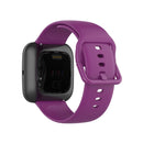 23mm Color Buckle Silicone Wrist Strap Watch Band for Fitbit Versa 2 / Versa / Versa Lite / Blaze, Size: L(Purple)