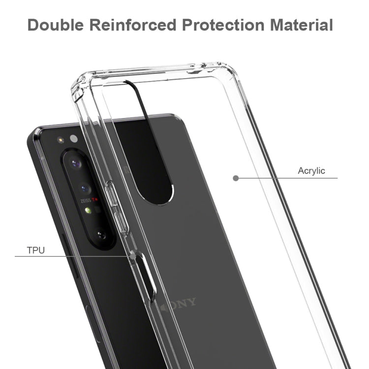 For Sony Xperia 1 II Scratchproof TPU + Acrylic Protective Case(Black)