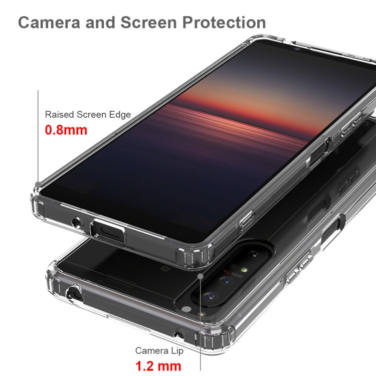 For Sony Xperia 1 II Scratchproof TPU + Acrylic Protective Case(Black)