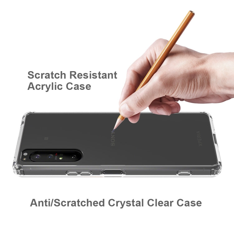 For Sony Xperia 1 II Scratchproof TPU + Acrylic Protective Case(Black)