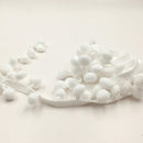 20 Yards 1.2cm Pompom Lace Ribbon Fur Ball Trim For Craft DIY Curtain Home Decorative Clothes Sewing Accessories(White)
